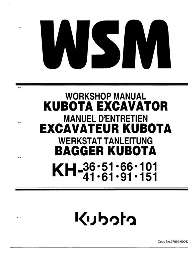 Kubota KX36-2 Bagger/Gräber Workshop Manual 