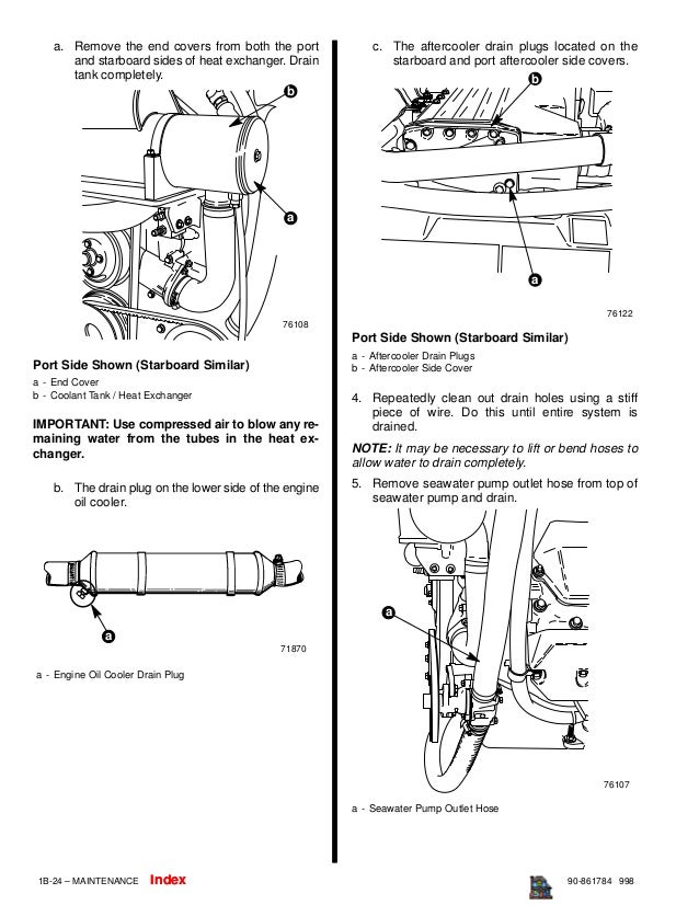 MERCURY MERCRUISER MARINE ENGINE V-8 DIESEL, D7.3L D-TRONIC 1998 Serv…
