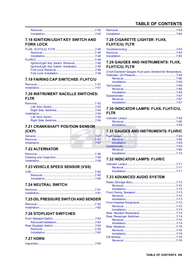 2009 Harley-Davidson FLHR Road King (Touring) Service Repair Manual