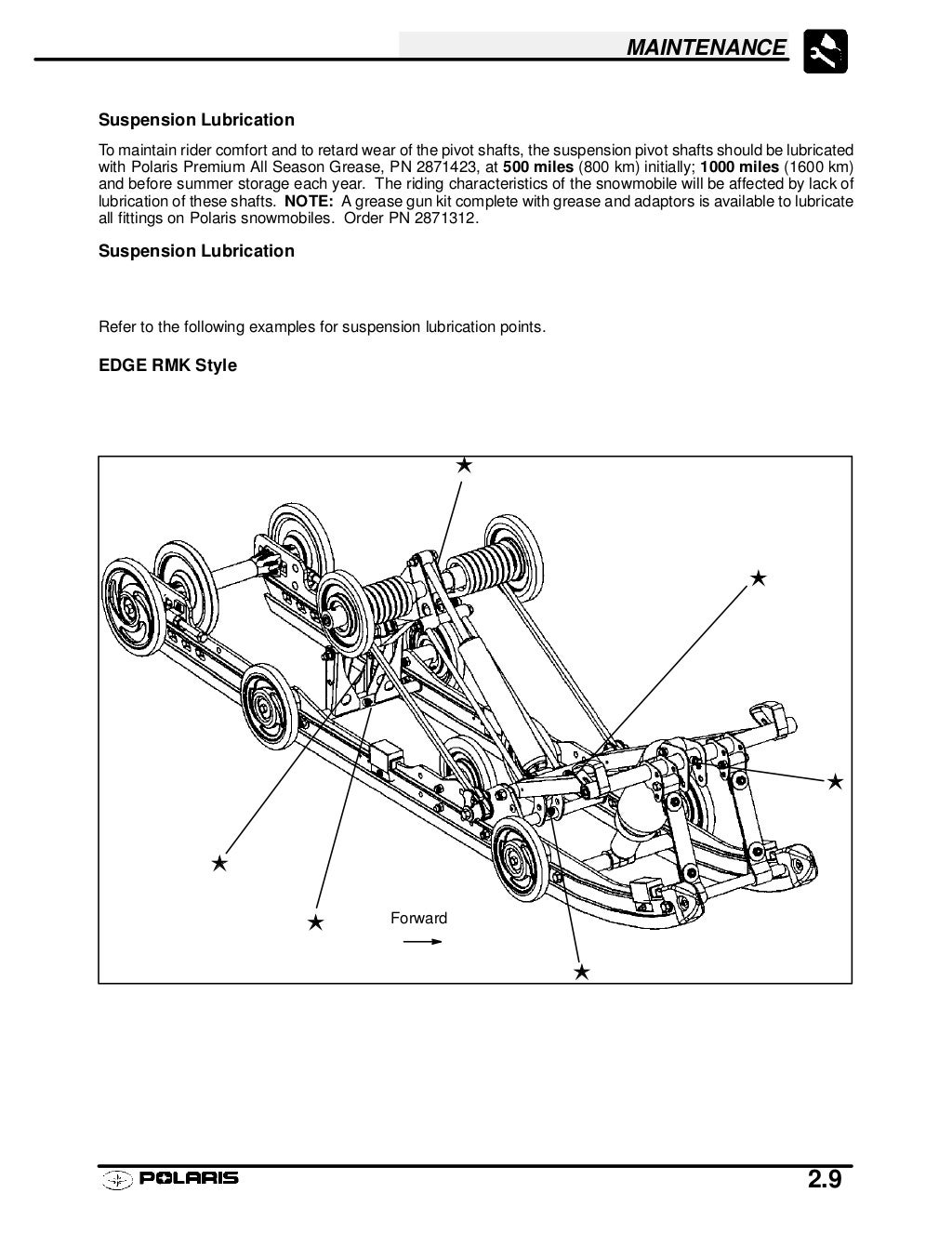 2003 Polaris 800 RMK CC F/O SNOWMOBILE Service Repair Manual