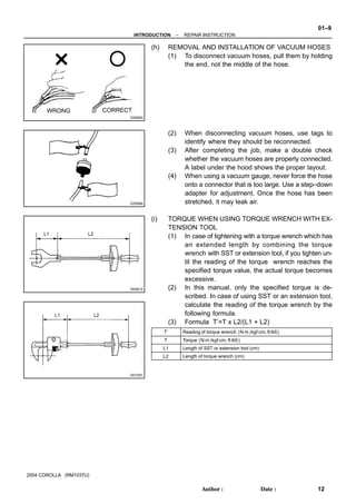 2008 TOYOTA COROLLA Service Repair Manual PDF