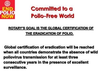 Committed to a
Polio-Free World
 