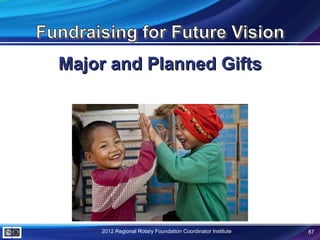 Major and Planned Gifts




    2012 Regional Rotary Foundation Coordinator Institute   87
 