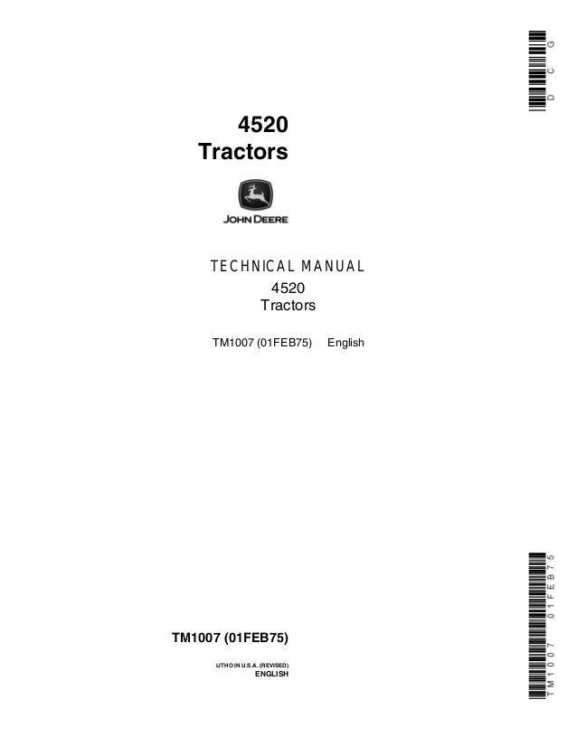 JOHN DEERE 4520 TRACTOR Service Repair Manual