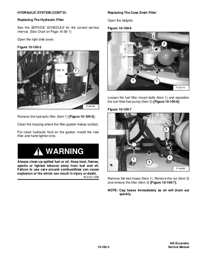 BOBCAT 435 COMPACT EXCAVATOR Service Repair Manual S/N 563211001 & Above