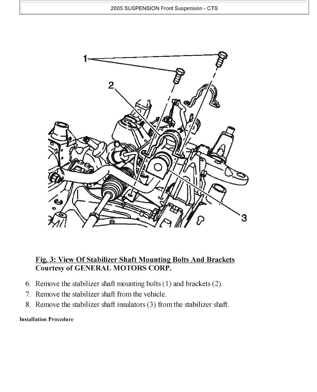 Cadillac Cts Service Manual