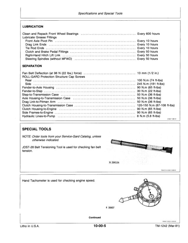 JOHN DEERE 650 TRACTOR Service Repair Manual