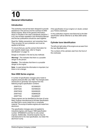 Doubt Engine PERKINS 2000 SERIES 2006 DIESEL ENGINE(model 2006TWG2)Service Repair ...
