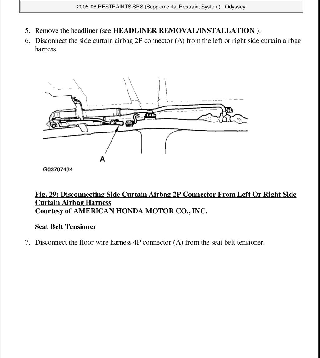 2006 HONDA ODYSSEY Service Repair Manual