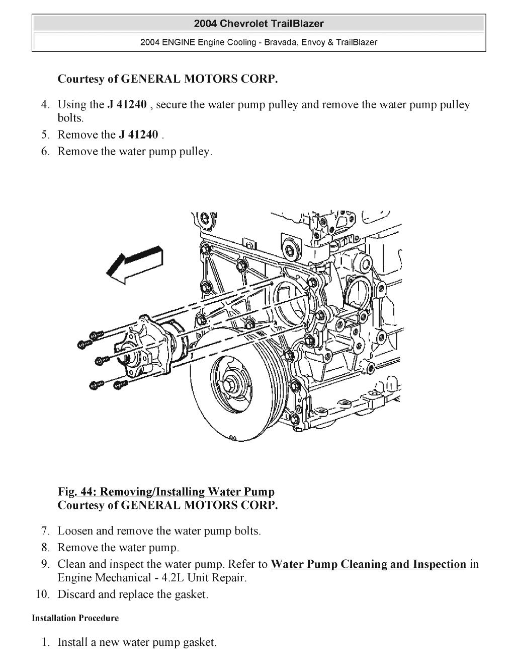 2004 GMC ENVOY Service Repair Manual