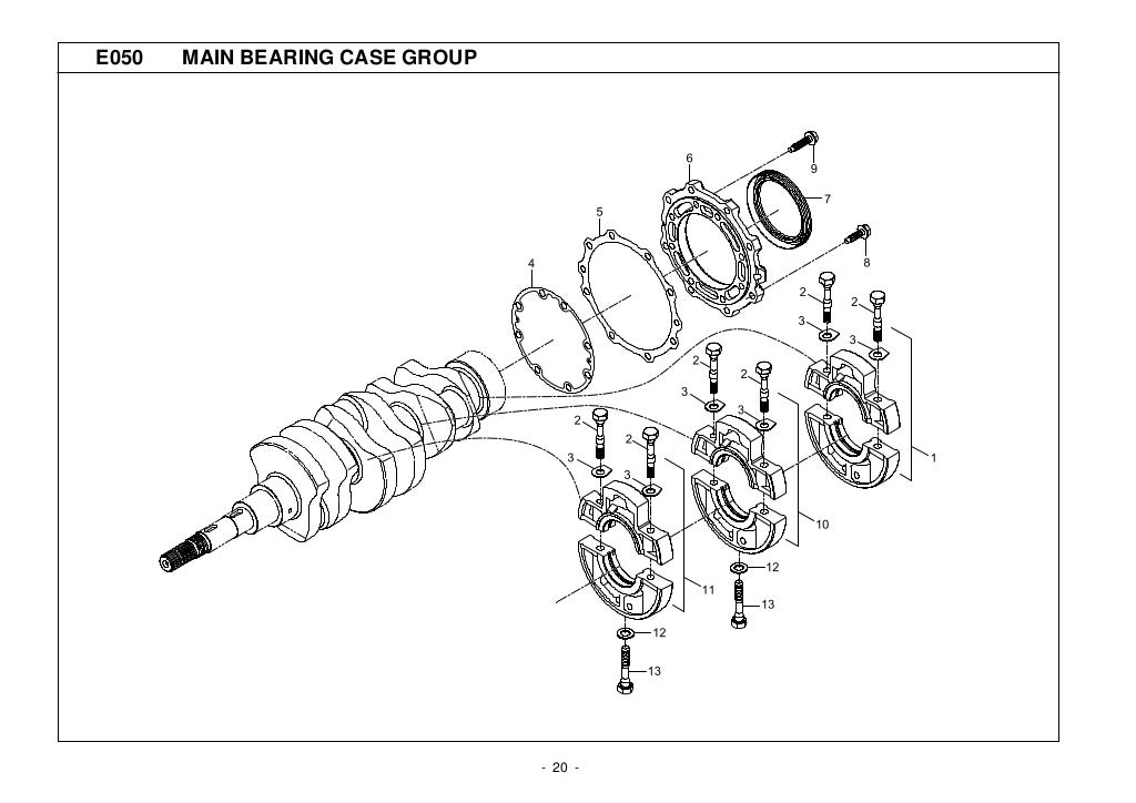 Kioti Daedong CK20 Tractor Parts Catalogue Manual
