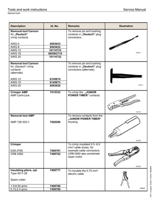 Tools and work instructions Service Manual
Special tools
TL 435-10 F/N xxx-6000
TL 445-10 F/N xxx-6000
TL 435-13 F/N xxx-6...