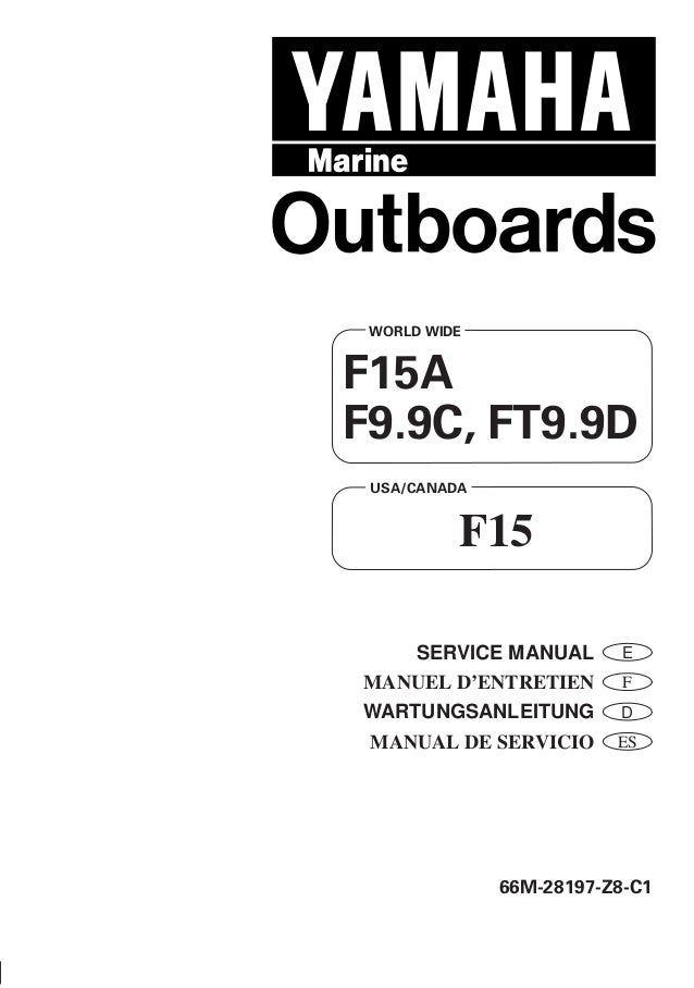 Yamaha F9 9cmh Outboard Service Repair Manual S 000128