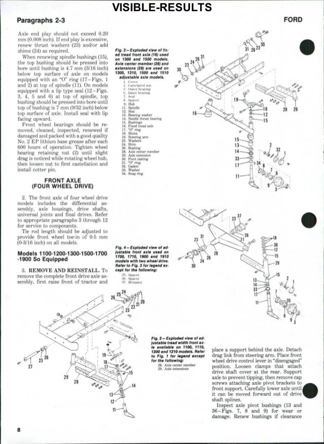 Ford 1200 Tractor Service Repair Manual