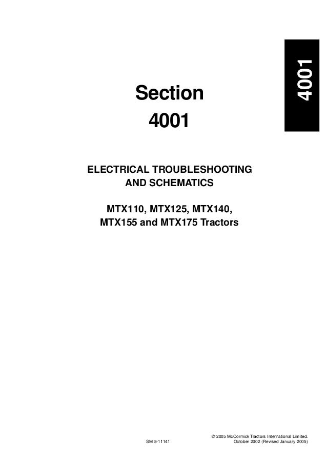 McCormick MTX155 Tractor Service Repair Manual McCormick MTX155 Tractor Service Repair Manual