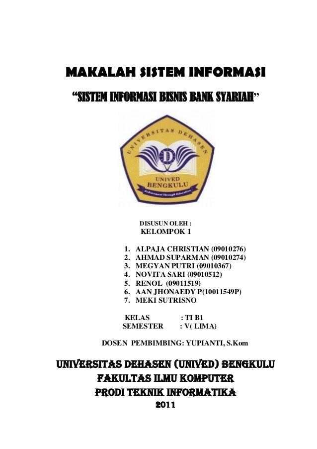 Makalah Sistem Informasi Bisnis Bank Syariah