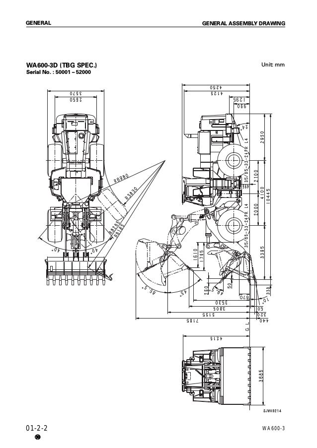 Komatsu WA600-3 Wheel Loader Service Repair Manual SN：50001 and up