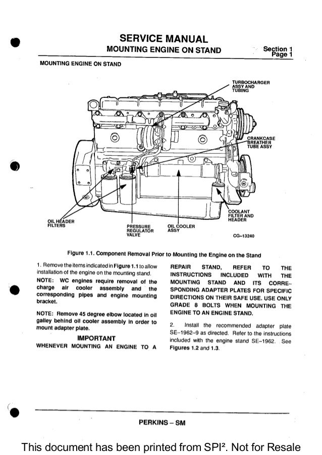 PERKINS 1300 SERIES WB DIESEL ENGINE Service Repair Manual