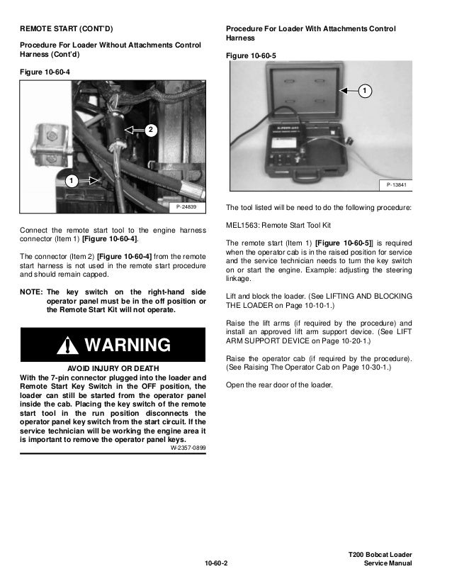 BOBCAT T200 COMPACT TRACK LOADER Service Repair Manual S/N 518915001