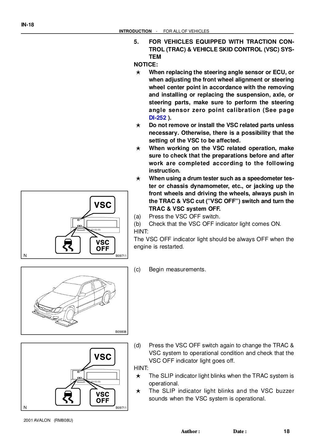 2002 Toyota Avalon Service Repair Manual