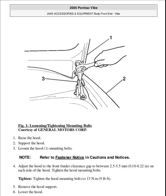 2006 Pontiac Vibe Service Repair Manual