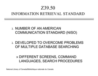 Z39.50 basics | PDF