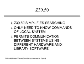 Z39.50 basics | PDF