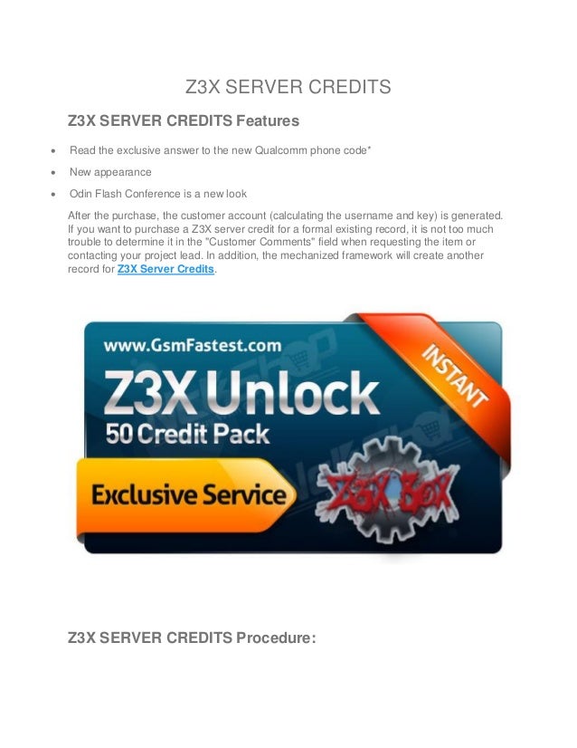 Z3 X Server Credits