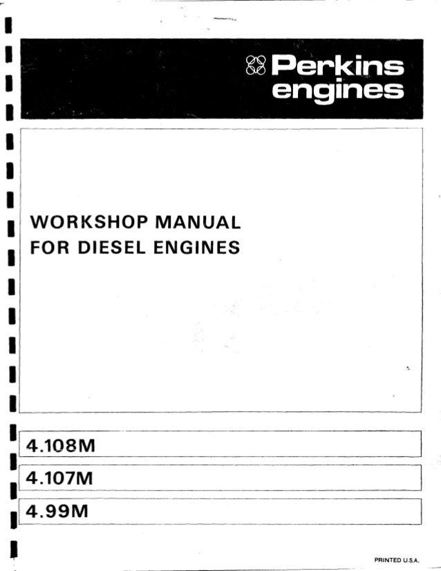 Perkins 4 108m Diesel Engine Service Repair Manual