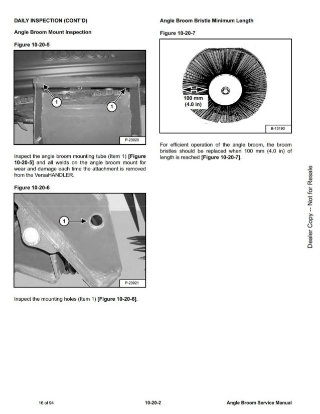 Bobcat 84V Angle Broom Service Repair Manual S/N 662700101 And Above