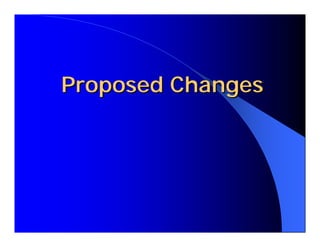 Proposed Changes
 