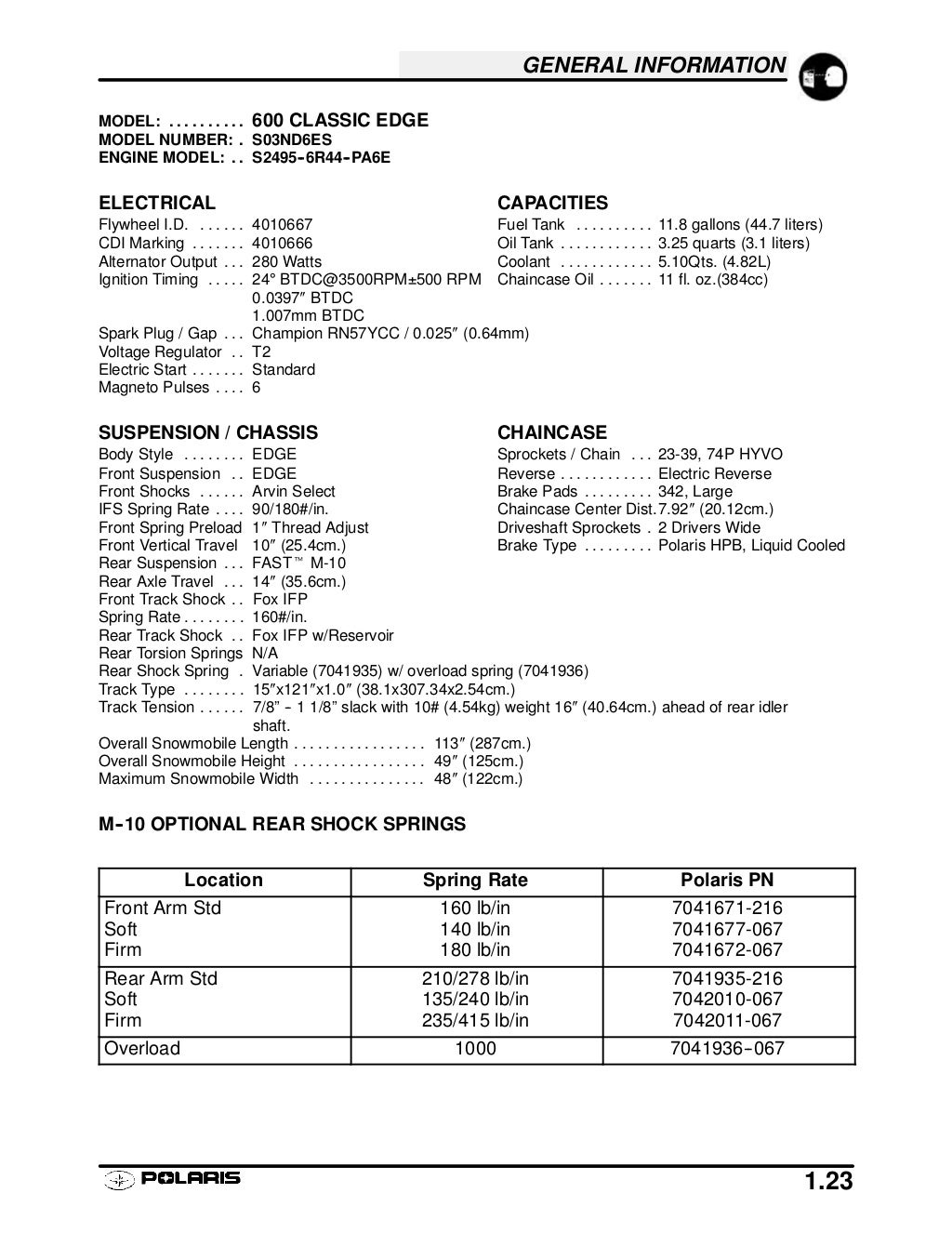2003 Polaris 550 Classic Edge SNOWMOBILE Service Repair Manual