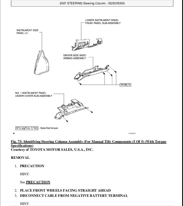 Lexus is250 repair manual