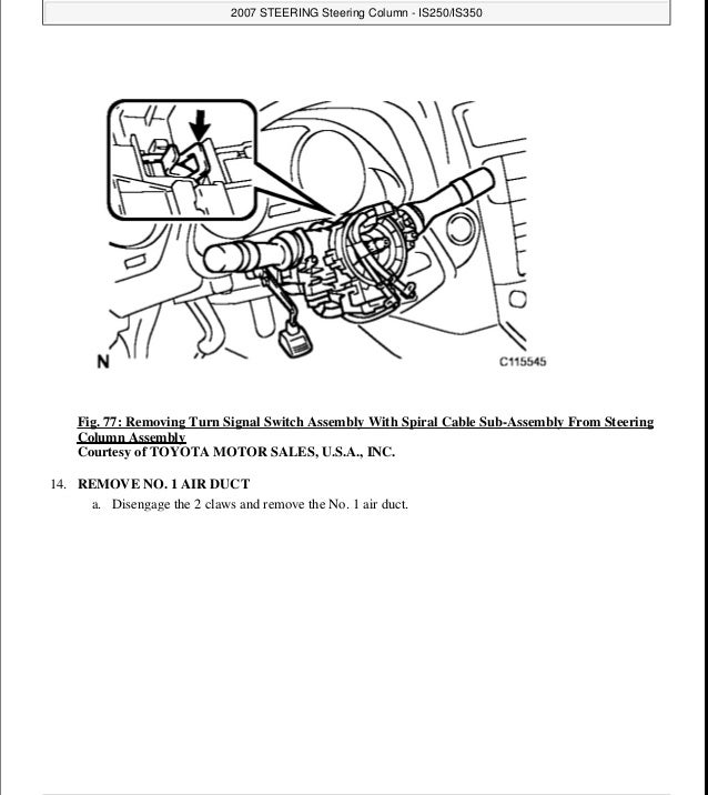 Lexus is250 repair manual