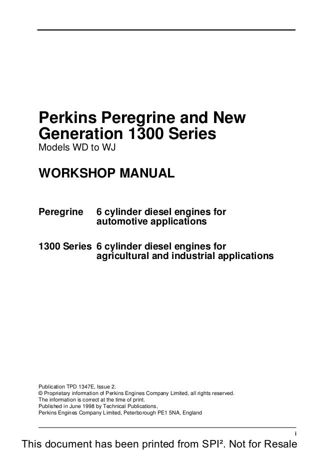 Perkins Engine Family Type Chart