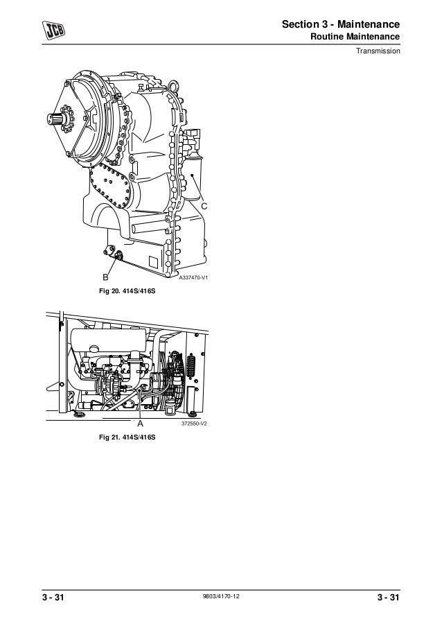 JCB 412S WHEELED LOADER Service Repair ManualSN：535500