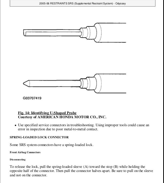 2005 HONDA ODYSSEY Service Repair Manual