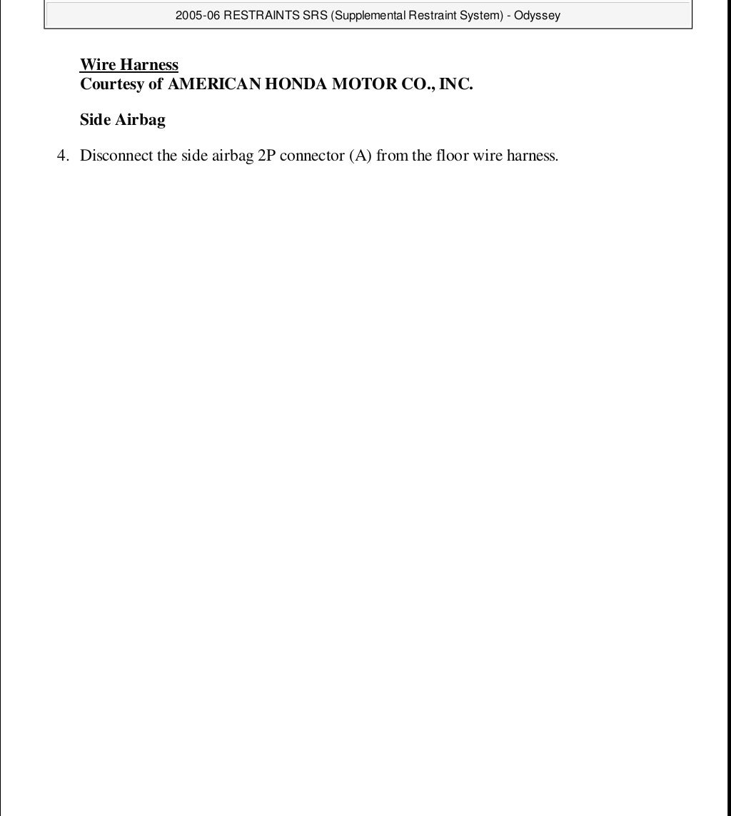 2005 HONDA ODYSSEY Service Repair Manual