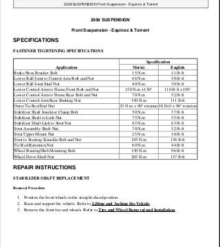 2005 Chevrolet Equinox Service Repair Manual