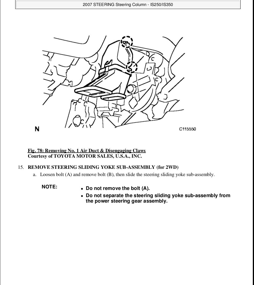 Lexus is250 repair manual