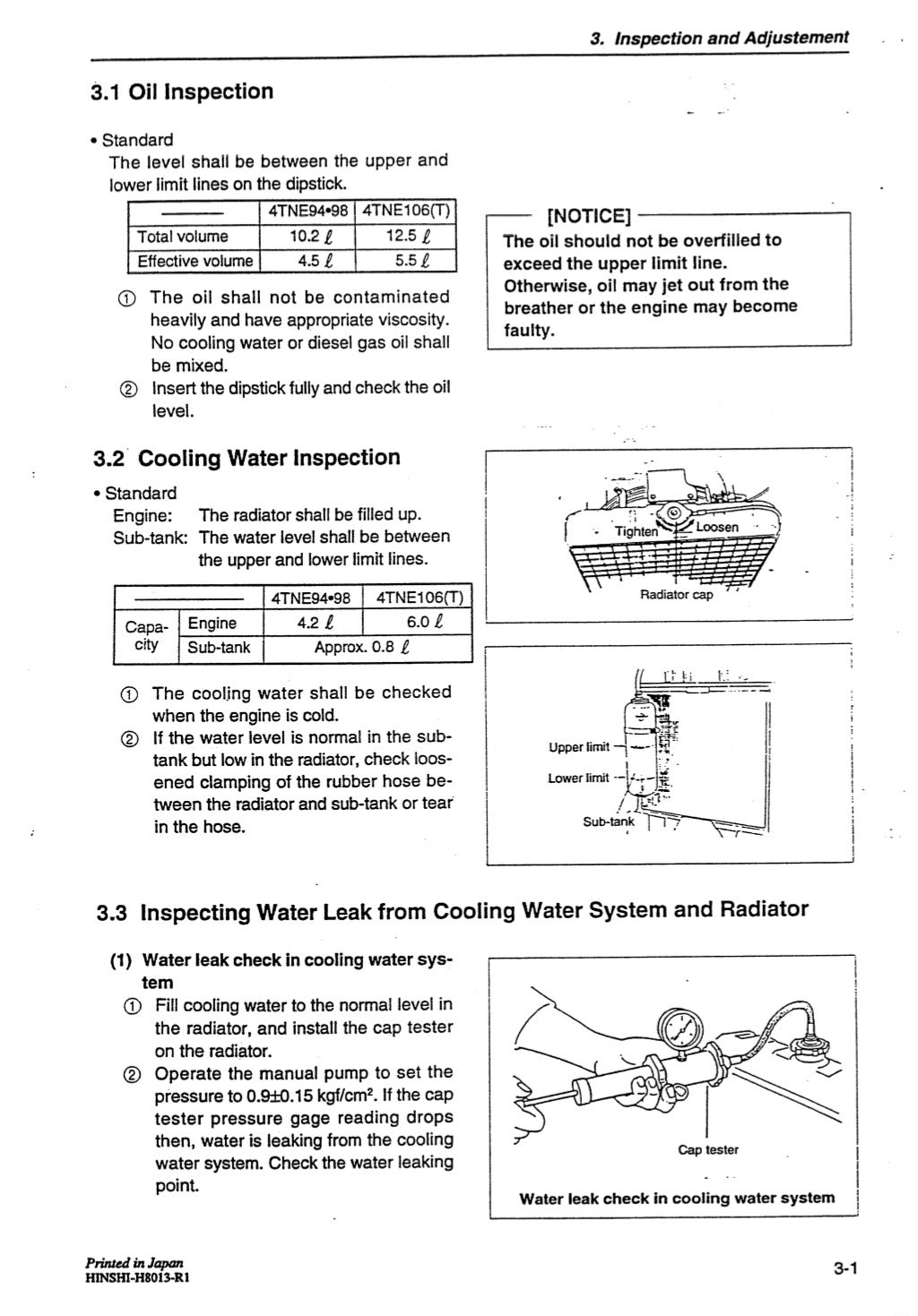 YANMAR 4TNE106 DIESEL ENGINE Service Repair Manual