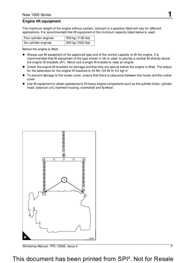 PERKINS NEW 1000 SERIES MODELS AP DIESEL ENGINE Service Repair Manual
