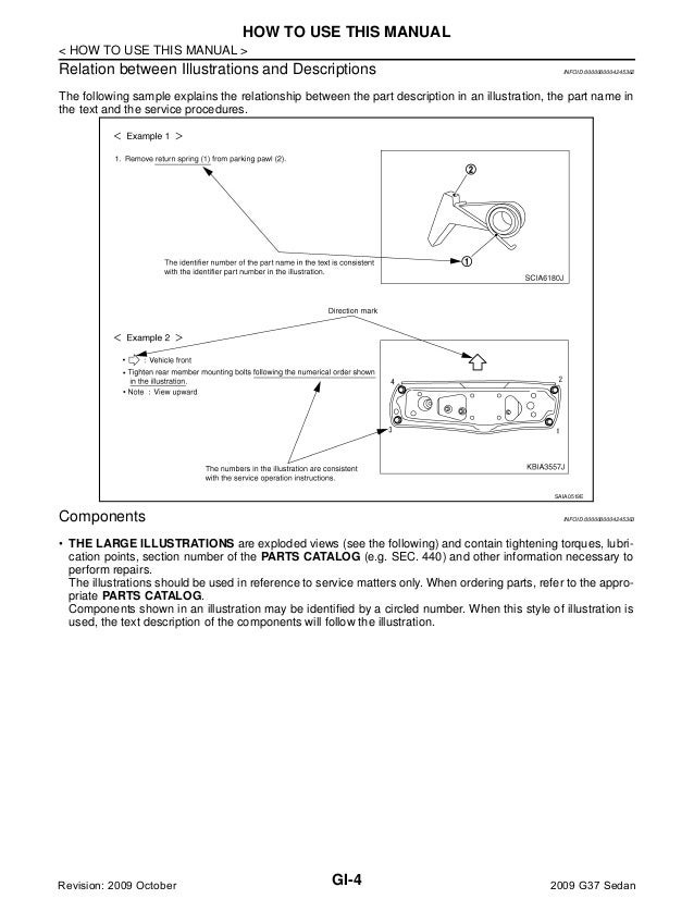 2009 INFINITI G37 SEDAN Service Repair Manual