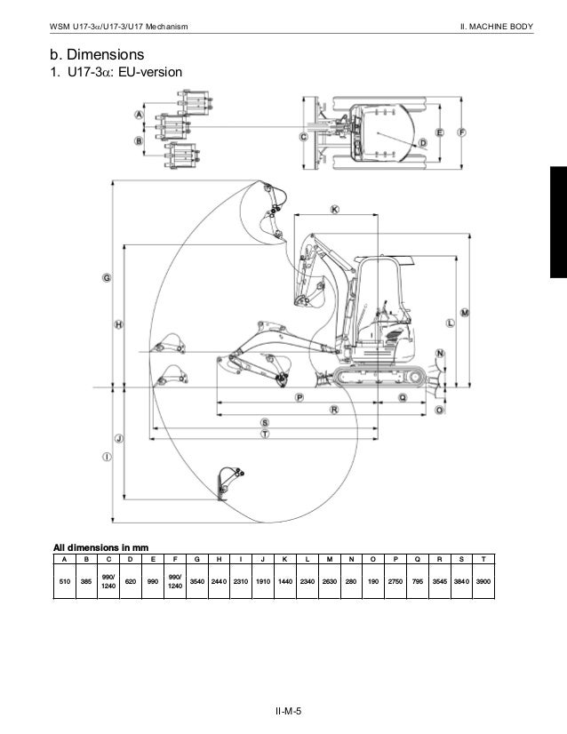 KUBOTA U173Α MICRO EXCAVATOR Service Repair Manual