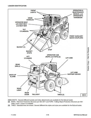BOBCAT S570 SKID STEER LOADER Service Repair Manual SN：AZNB11001 and