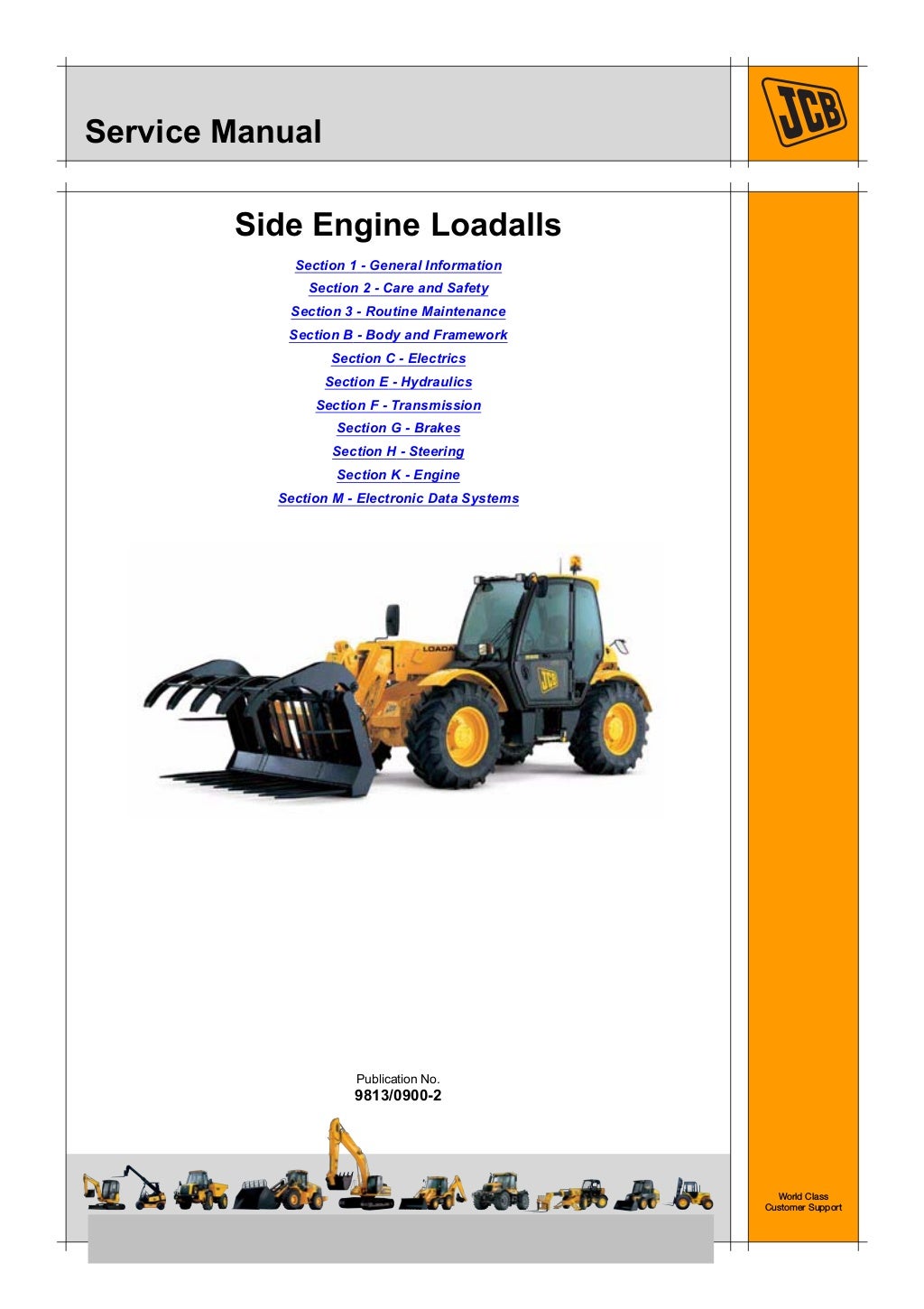 JCB 52656 TELESCOPIC HANDLER Service Repair Manual SN：1448231 to TBA