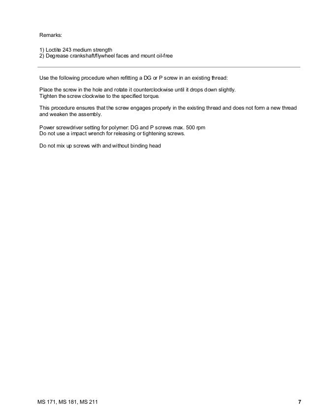 Stihl Ms 171 Chainsaw Service Repair Manual Stihl Ms 171 Chainsaw Service Repair Manual