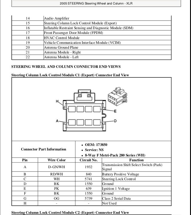 2007 Cadillac Xlr Service Repair Manual