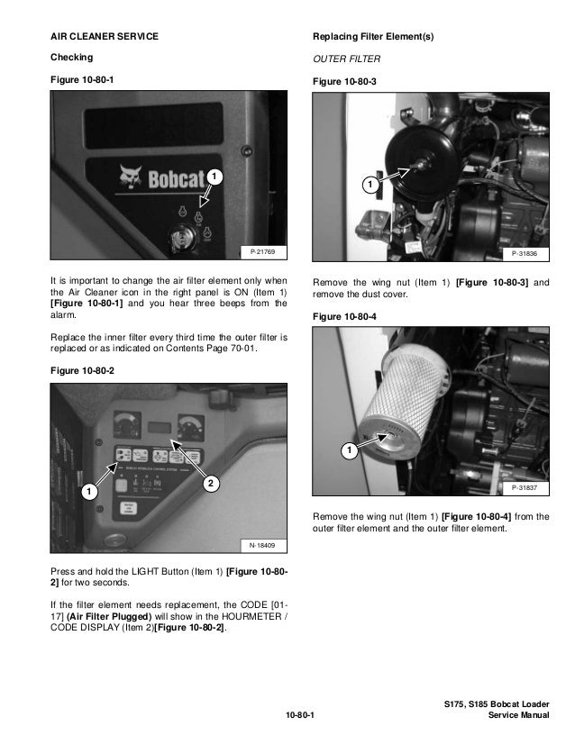 BOBCAT S175 SKID STEER LOADER Service Repair Manual S/N 519215001 & A…