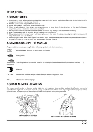 Honda Marine Outboard BF135A Service Repair Manual